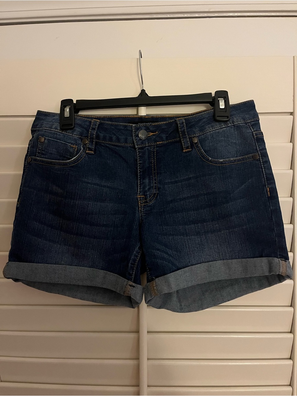 Max Studio dark denim shorts